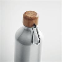 BORRACCIA ALLUMINIO E BAMBOO CON MOSCHETTONE 800ML